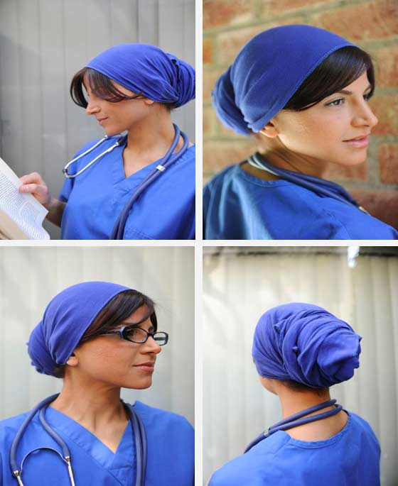 egyptian blue bandana wraps for nurses