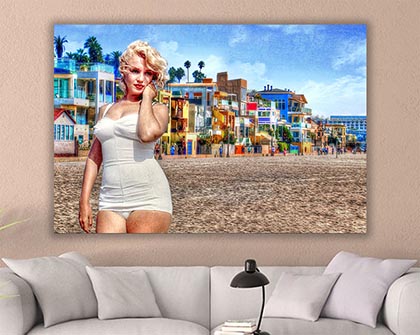 Marilyn Monroe In Santa Monica Los Angeles Art Poster