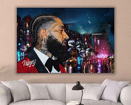 Nipsey In Downtown Los Angeles Art Poster