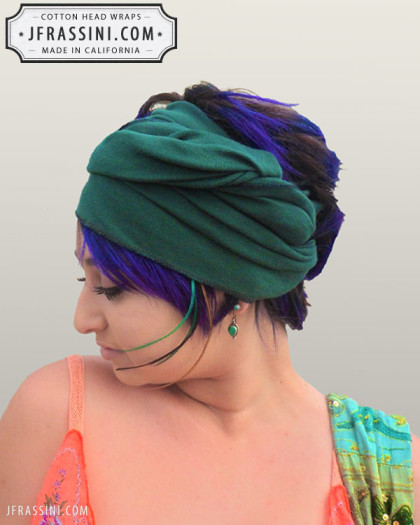 forest green head wrap